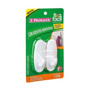 Gancho adhesivo removible Primafer plástico 2 piezas