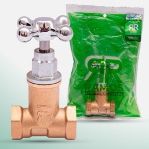 Llave de paso cromo cruz